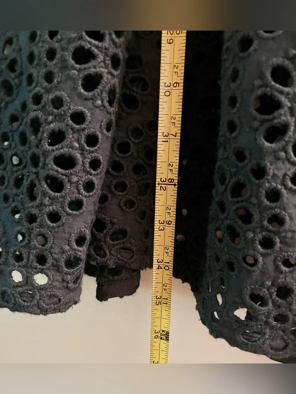 The Drop Black Eyelet Midi A-line Skirt SIZE XXL    *LIKE NEW*